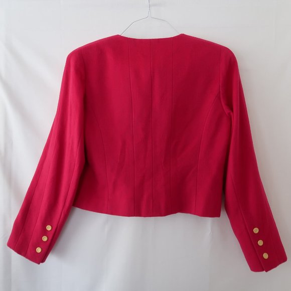 Carlisle Pink Wool Cashmere Cropped Blazer - Picture 8 of 12